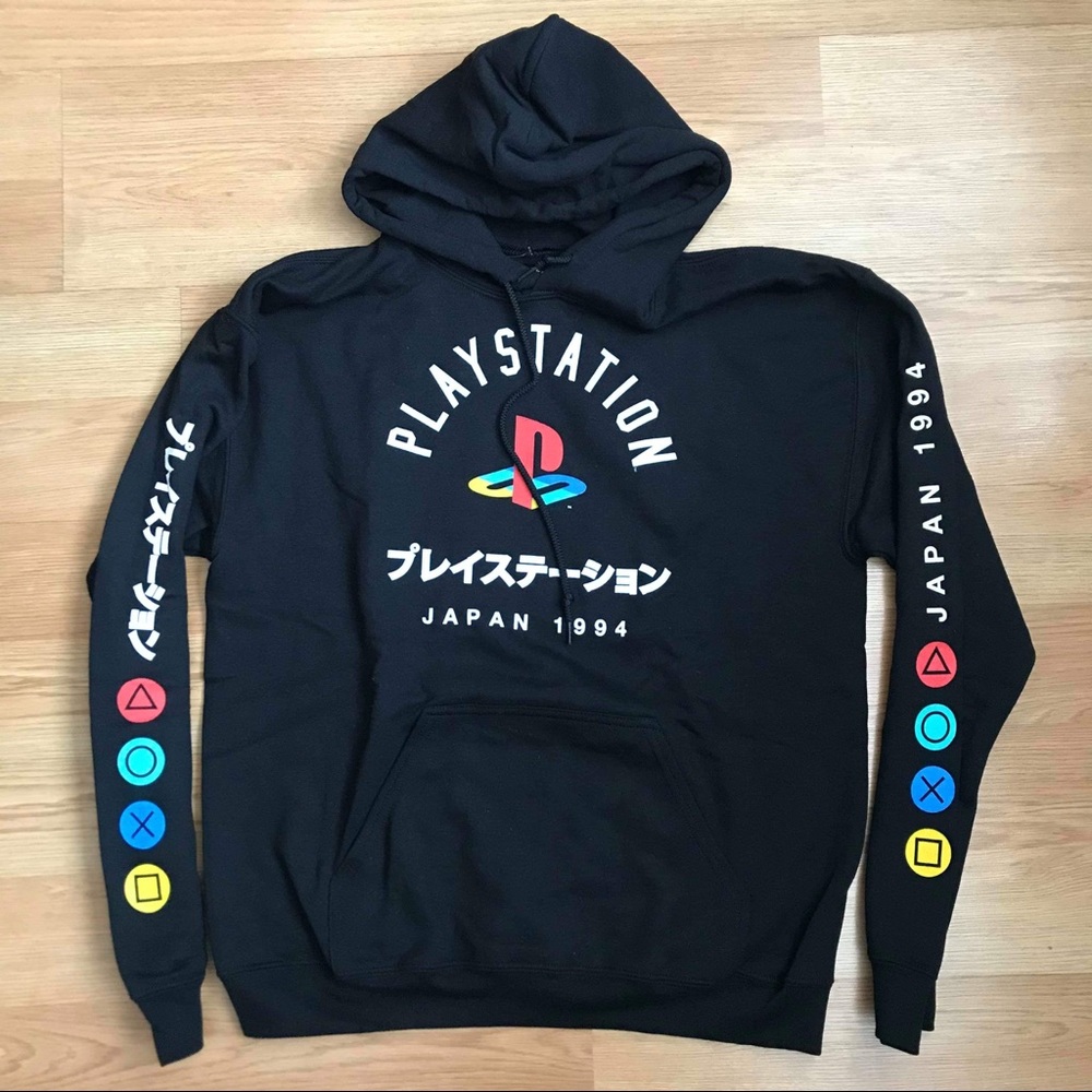 Playstation black mens hoodie size medium